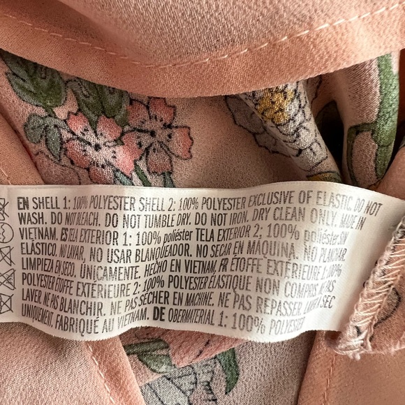 Forever 21 Pink Floral Off The Shoulder Blouse Size 1x - Picture 4 of 4